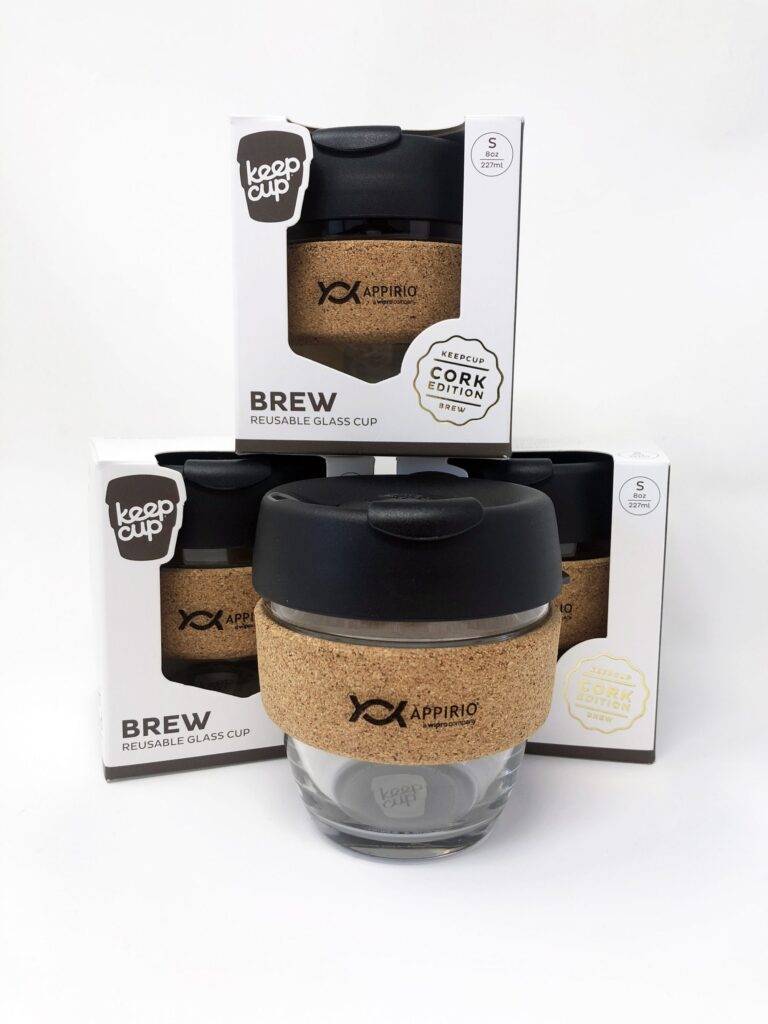 Appirio Brew Reusable Glass Cups