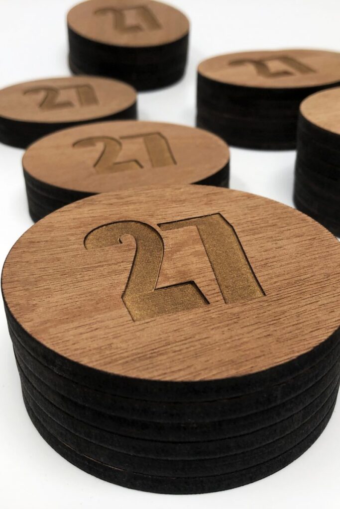 Restaurant 27 Wood Coasters