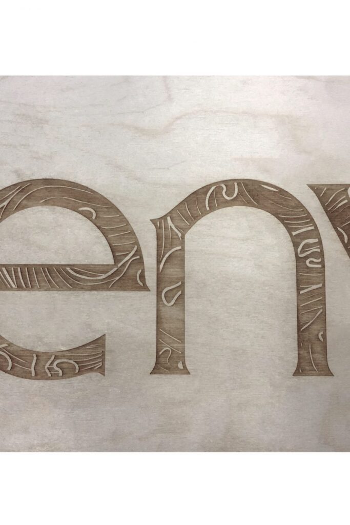 Envy Office Desk Etching