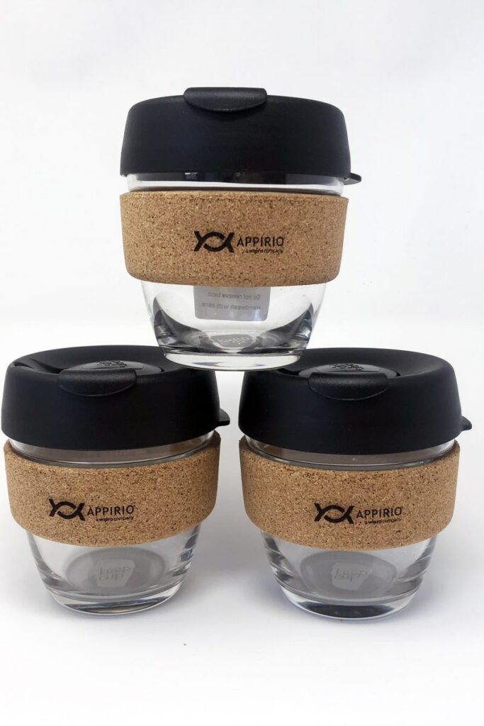 Appirio Brew Reusable Glass Cups